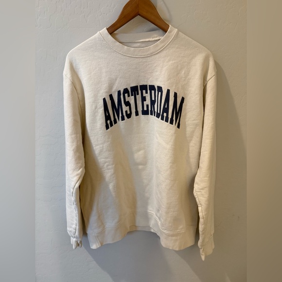 Brandy Melville John Galt Amsterdam Terry Fleece Crewneck Sweatshirt – One Size - Picture 1 of 3
